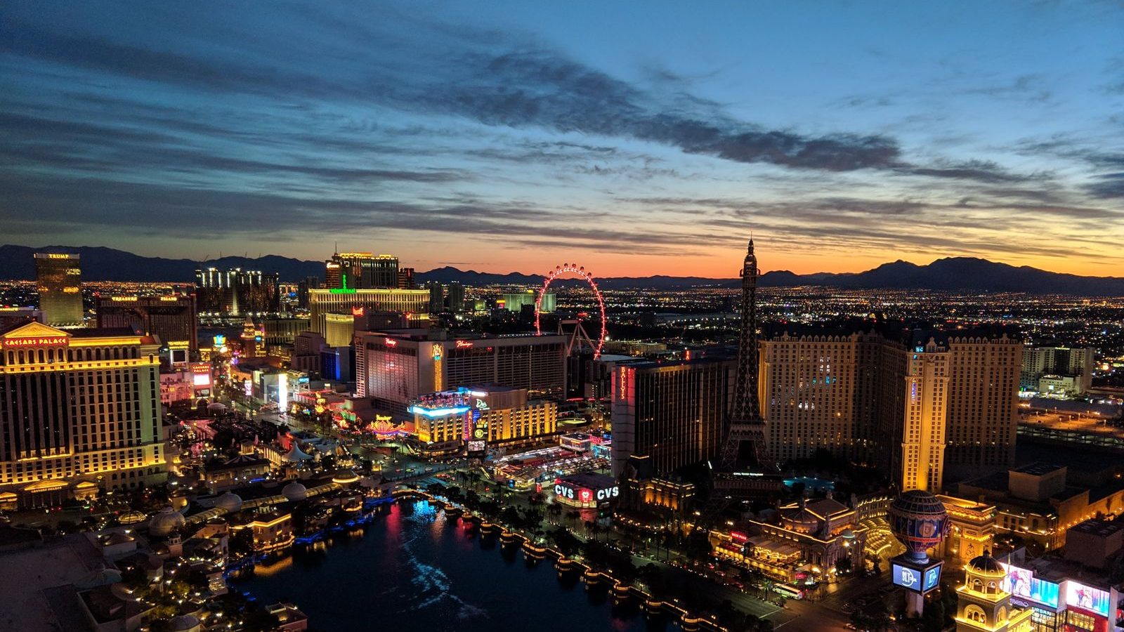 Las Vegas skyline at dawn